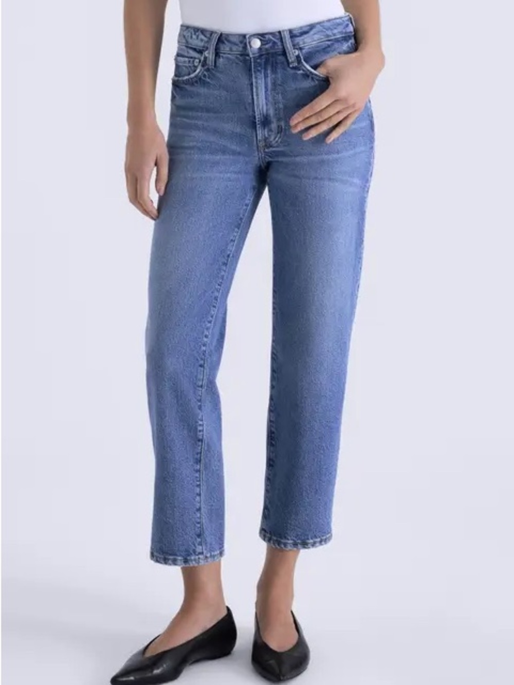 Loft relaxed straight crop size 25 / 0 in excellent condition 99% cotton
